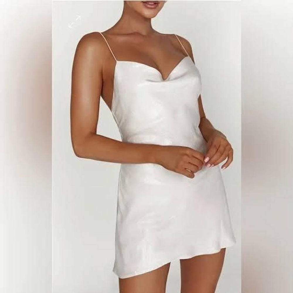 MESHKI Rhea Cowl Mini Dress - Size XS